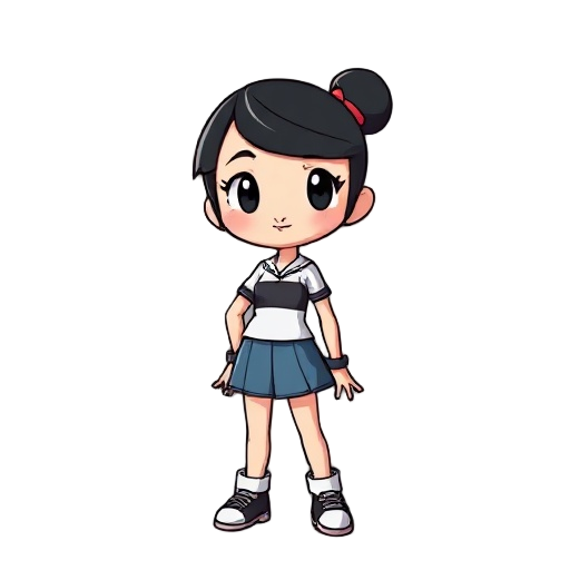 faça uma personagem feminina com características do jogo cuphead