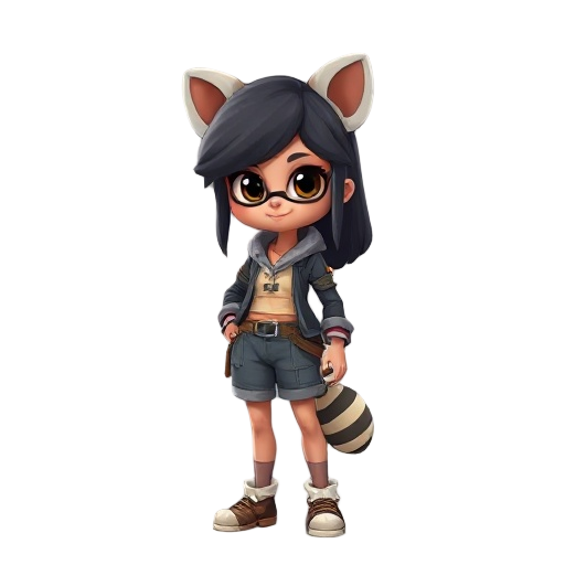 menina usando roupa de macacão com características do studio glibli 