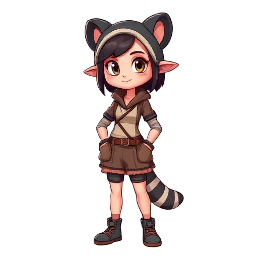 menina usando roupa de macacão com características do studio glibli 