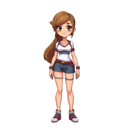 personagem feminina de um jogo de ação 