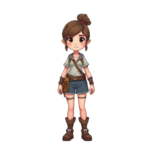 personagem feminina criança aventureira 