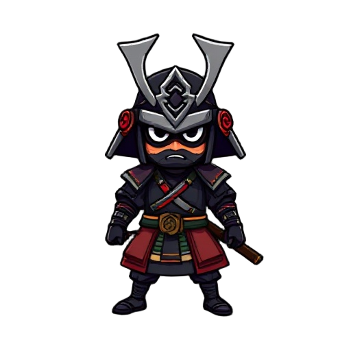 samurai pixelated