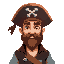pirate captain without beard 