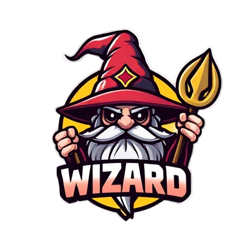 wizard retro sports logo