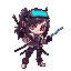 a cyberpunk girl inspired by the cyberpunk edgerunner series edgy 2d side scroller katana zero, sanabi 