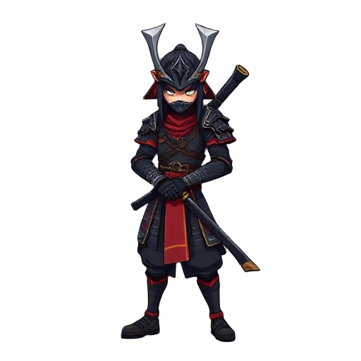 2d cyber samurai that look like yasuo from game league of legends