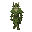 a tall, humanoid forest spirit clad in layered leaf armor, 