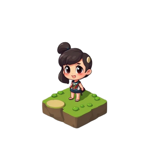 menina terro em pixel arte