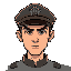young major, serious face, military hat, galactic empire major