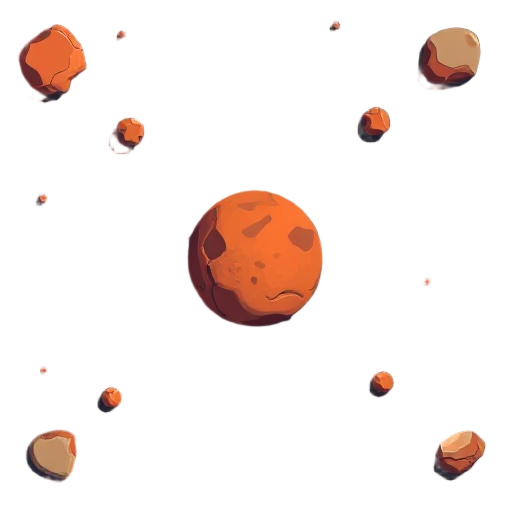pixel space background, mars on background