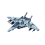 create an unmanned and technologically advanced jet fighter inspired by the ghost x-9 from the anime movie macross plus for a top down vertical shoot em up