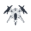 an unmanned sci-fi ai drone jet fighter inspired by the ghost x-9 plane from the anime macross plus