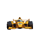 a cartoonised penzoil indy car at the indy 500