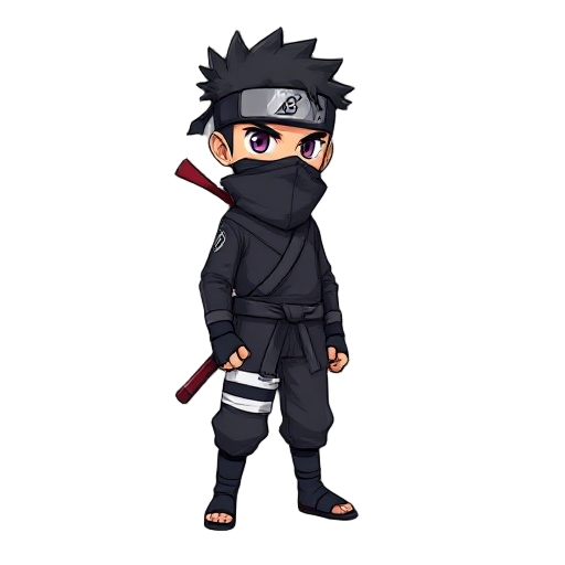 a ninja male character, naruto style.