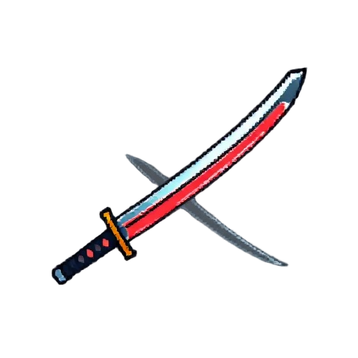 create futuristic katana pixel 