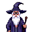 magician, white beard long, white hair long, black reading glasses, cain 