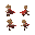 32x32px per frame, top-down rpg character 'kael':  --- animações --- idle (4 dir): - sul/norte/leste/oeste: 4 frames each (head bob + cape sway)  run (4 dir): - 6 frames per direction (arm/leg alterna