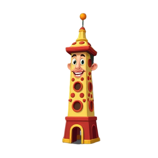 faça um personagem principal com o mesmo estilode pizza tower