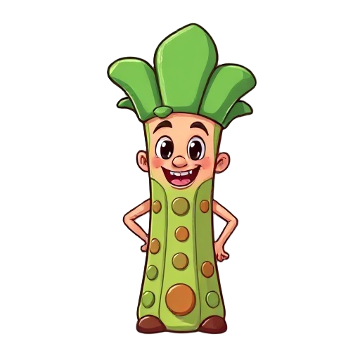 faça um personagem principal com o mesmo estilo do "pepino" de pizza tower