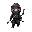 um ninja andando 