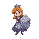 uma princesa, cabelos ruivos, segurando um cajado  
