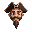 um pirata com perna de pau e gancho