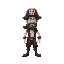 um pirata com perna de pau e gancho