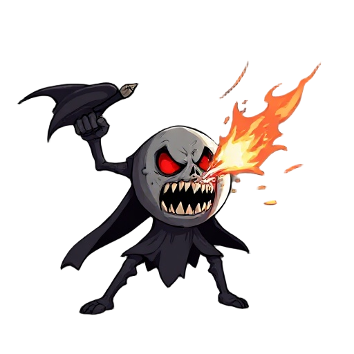 a necromant attacking death ball