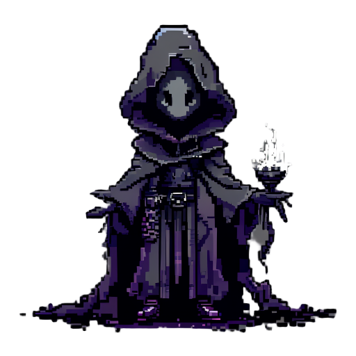 a necromant, pixel, 64bits, darkness