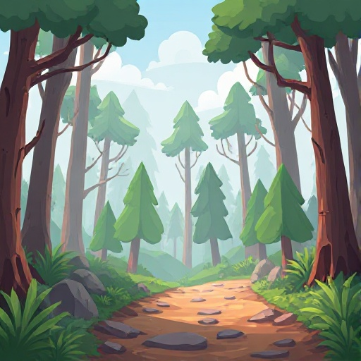 forest background  for 2d endless running game