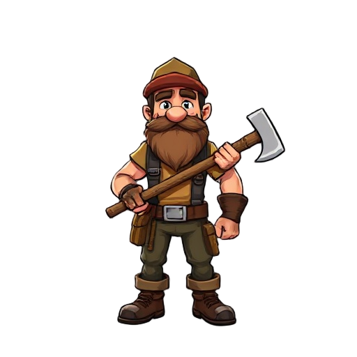 lumberjack with big axe