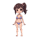 create an nsfw girl, using an bikini