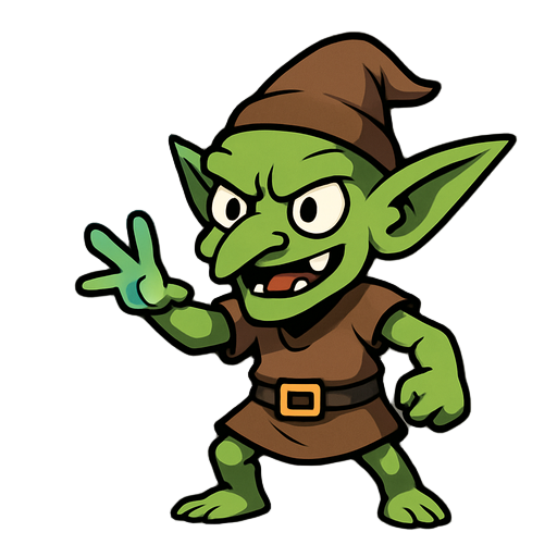 um goblin usando magia