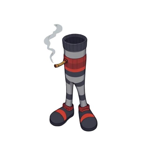 socks  pupets of smoking 