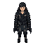 adult male, athletic build, short dark hair, worn hooded cloak over tactical gear, faint glowing lines on outfit hinting at time tech.