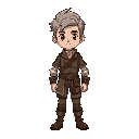personaje de fantasia rpg, humano, hombre, cabello castaño claro, 