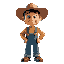 farmer with a hat