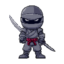 ninja con espada con brazo robotico de tamaño normal no infantil