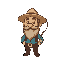 fisherman, small, straw hat, beard