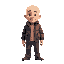 bald man with no features