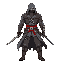 top-down view of a stealthy assassin