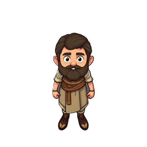 gere um personagem parecido com josé do egito, com roupas da época.