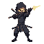 a ninja parrying a shot