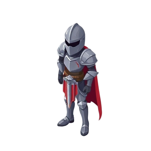 pixel art style knight 