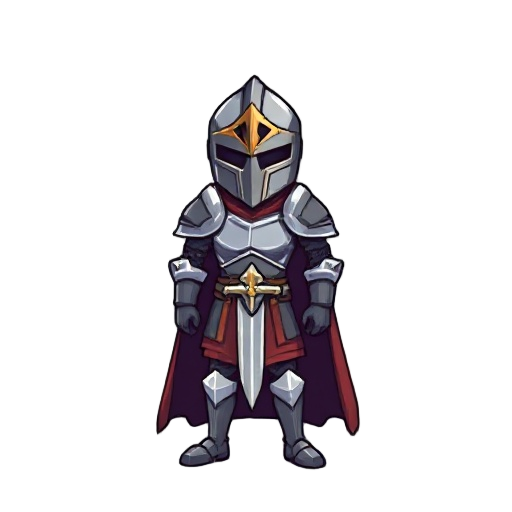 pixel art style knight 