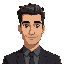 man in a black suit