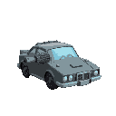 a car with a machine gun