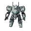 top down robot mech with hand cannons 