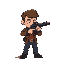 shooting character holding a gun