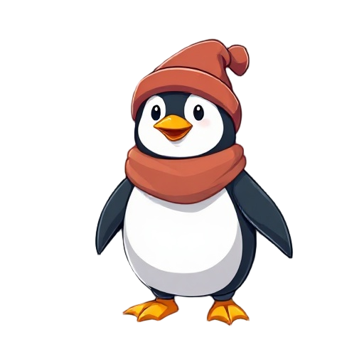 quiero un personaje de un pinguino aventurero